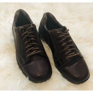 Born Mens Jackson Oxfords Shoes Red Brown Two Tone Leather Lace Up 8.5 M/W